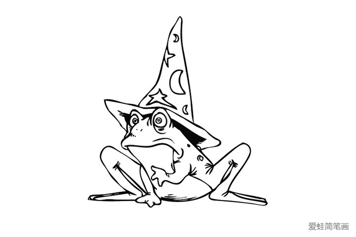 带女巫帽的青蛙