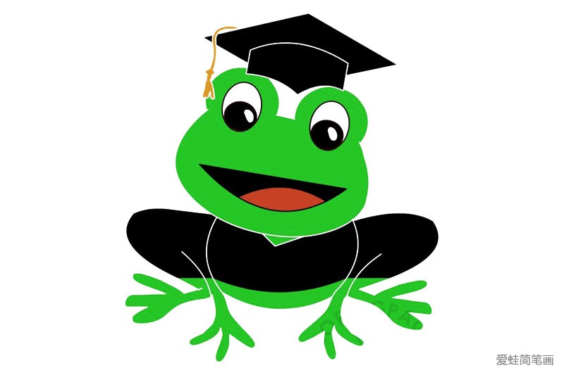 带毕业帽的小青蛙2