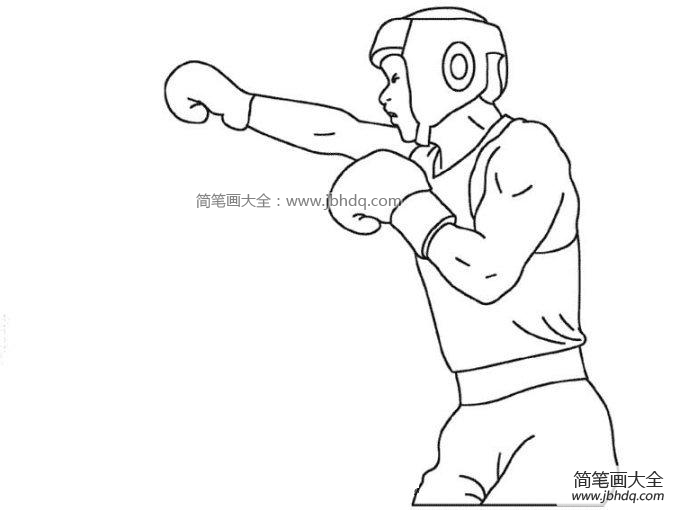 拳击手简笔画图片
