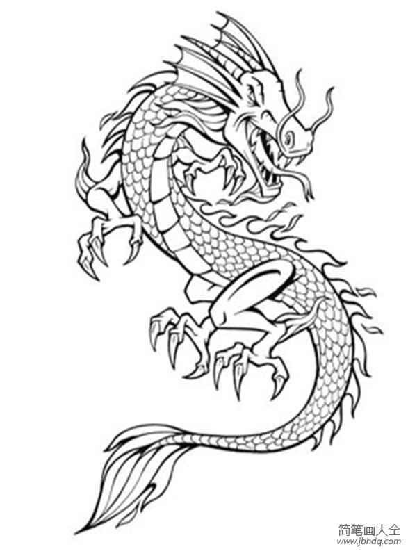 龙的简笔画 中国龙简笔画图片大全