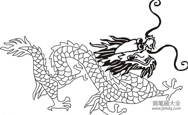 龙的简笔画 霸气侧漏中国龙简笔画