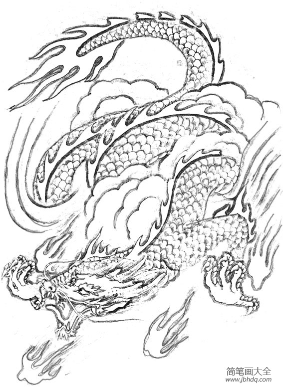 龙的简笔画 霸气的中国龙怎么画
