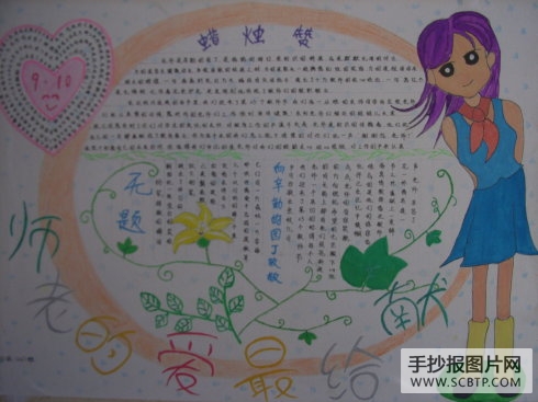 可敬的绿叶,感谢师恩的手抄报