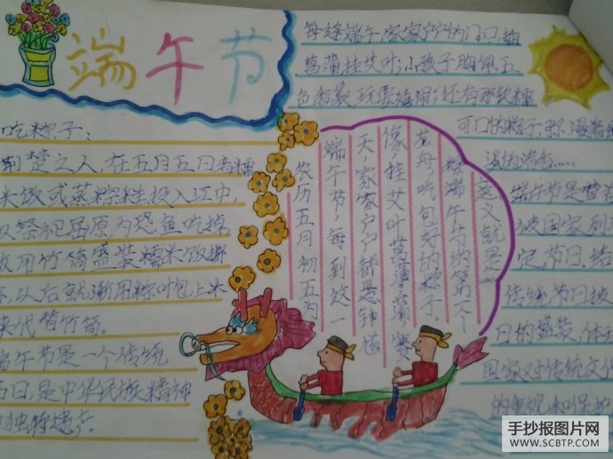 粽叶飘香,迎端午的手抄报
