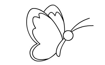 简笔画动画教程之蝴蝶的绘画分解步骤