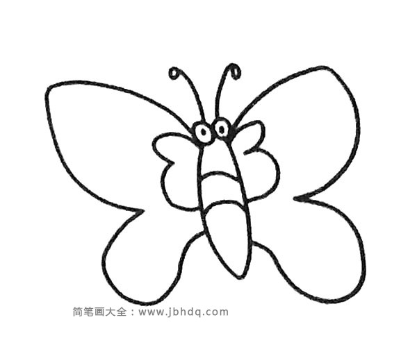 卡通蝴蝶简笔画图片3