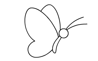 简笔画动画教程之蝴蝶的绘画分解步骤