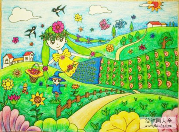 美丽的春天儿童画