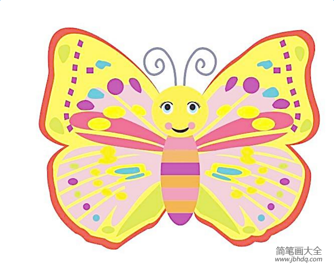 动物蝴蝶简笔画大全带颜色 可爱动物简笔画