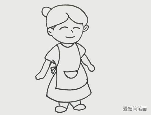 带围裙的妈妈