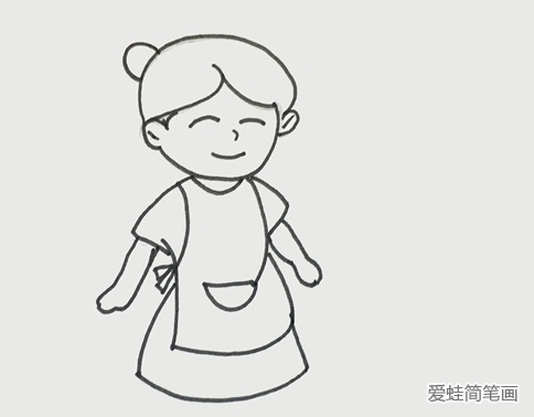 带围裙的妈妈