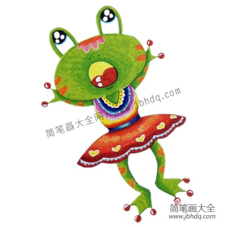 3.为青蛙搭配上漂亮的衣服，衣服的图案和颜色可以自己设计。