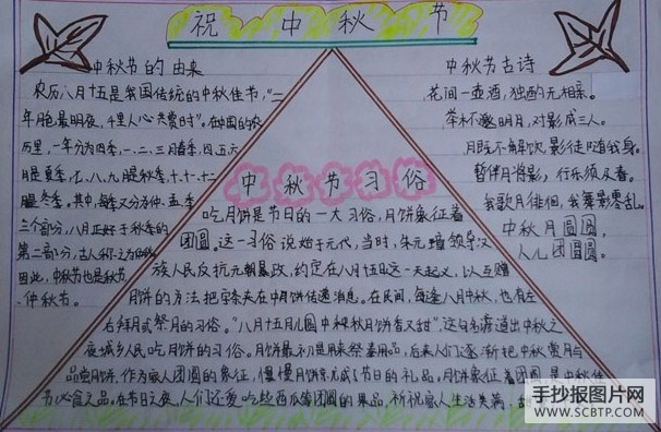 庆团圆,喜迎中秋的手抄报