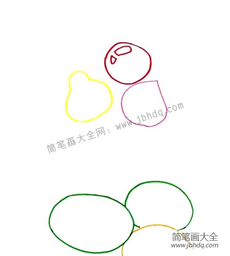 1.画出没有被遮挡住的水果。