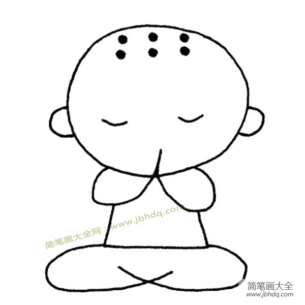 小和尚打坐简笔画图片