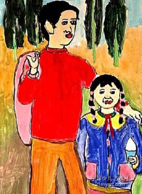 儿童画想念