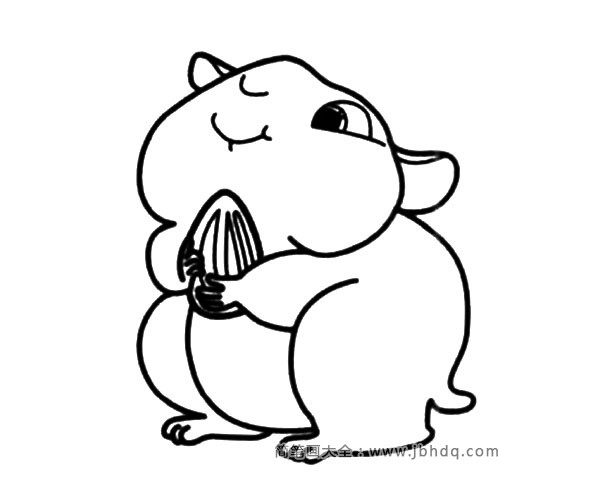 贪吃的仓鼠简笔画图片