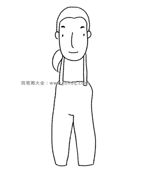 4.画出背带裤。