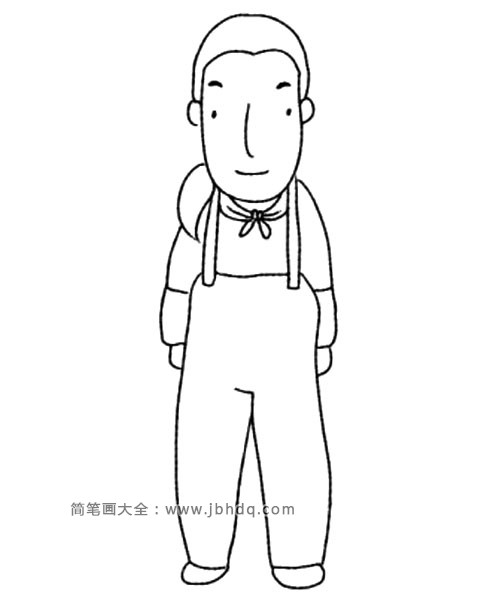 8.最后再脖子上戴上一条领巾。
