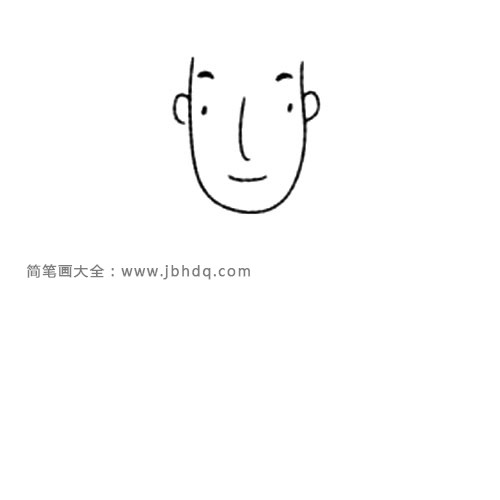 2.画出整体五官。