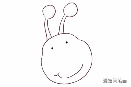 卡通蜗牛简笔画