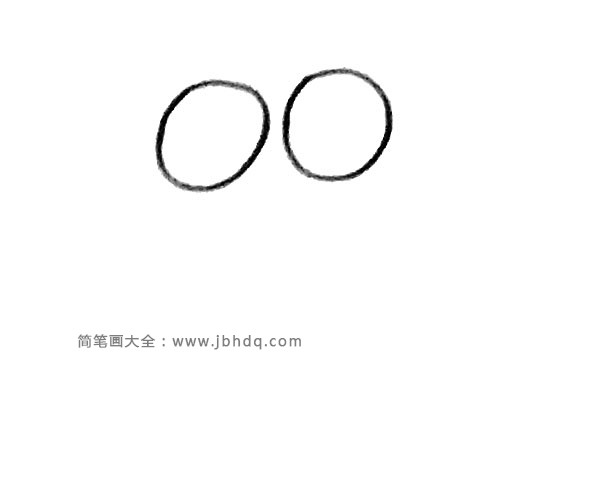 卡通蜗牛简笔画步骤1
