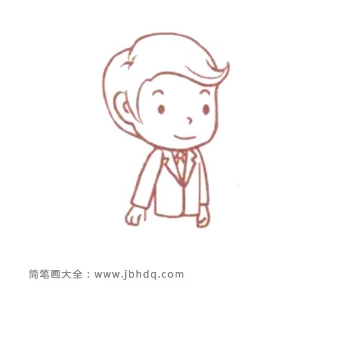 2.再画出身体和手臂。