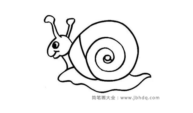 蜗牛简笔画的画法