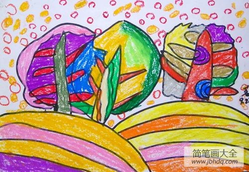 儿童画秋天图片大全-七彩秋天