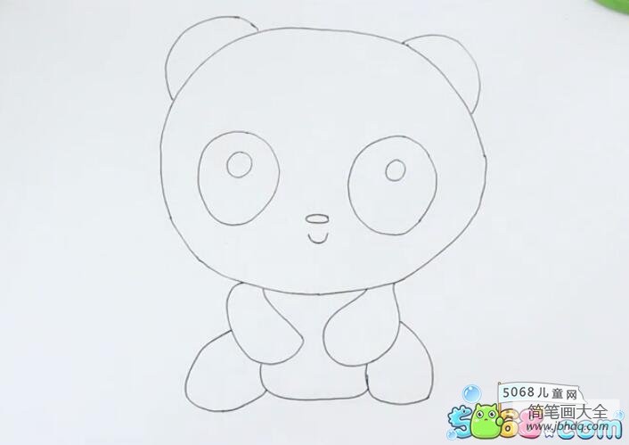 萌哒哒的大熊猫可爱动物儿童画教程分享