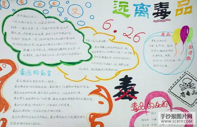 远离毒品,了解禁毒常识的手抄报