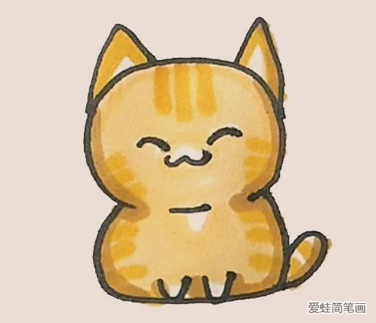 简笔画之橘猫