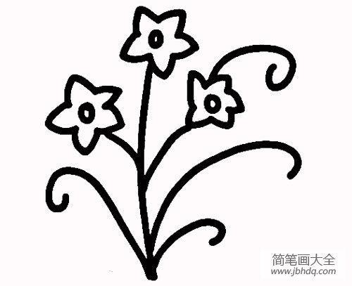 水仙花简笔画画法