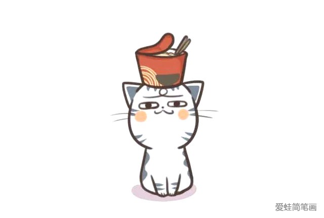 可爱的小猫咪简笔画9
