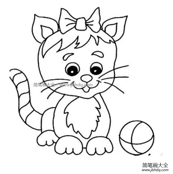 小猫简笔画图片