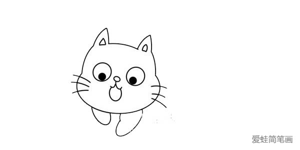 好奇的小猫简笔画