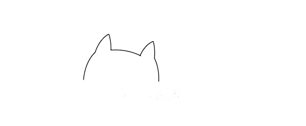 好奇的小猫简笔画