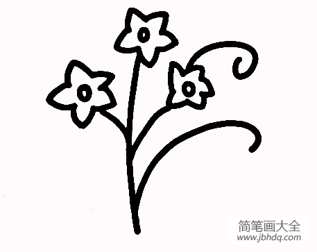 水仙花简笔画画法