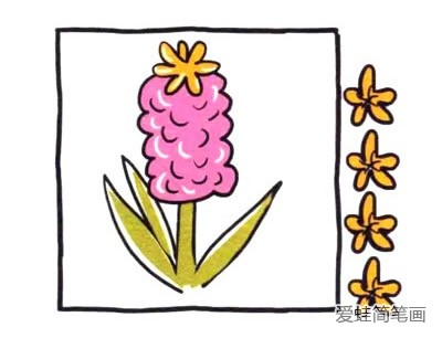 四步画出风信子简笔画
