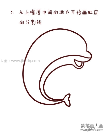 可爱的海豚简笔画教程