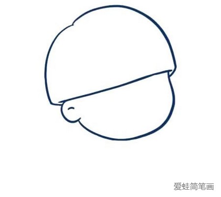 背书包的小男孩简笔画
