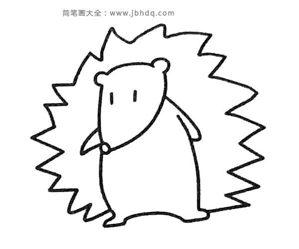 一组可爱的卡通刺猬简笔画图片