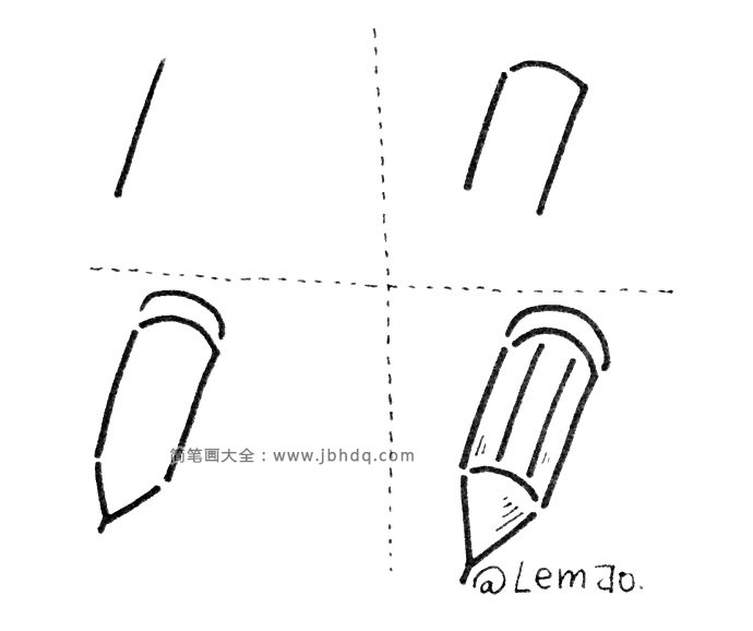 数字1画出铅笔简笔画