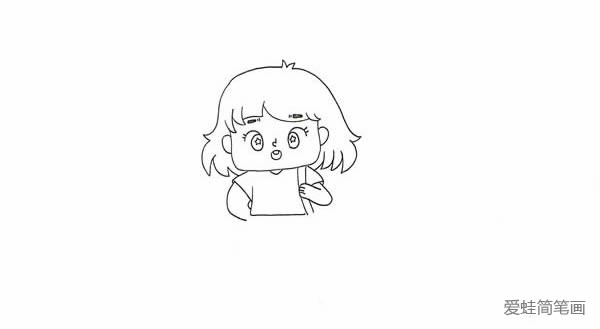 卡通小女孩怎么画简笔画