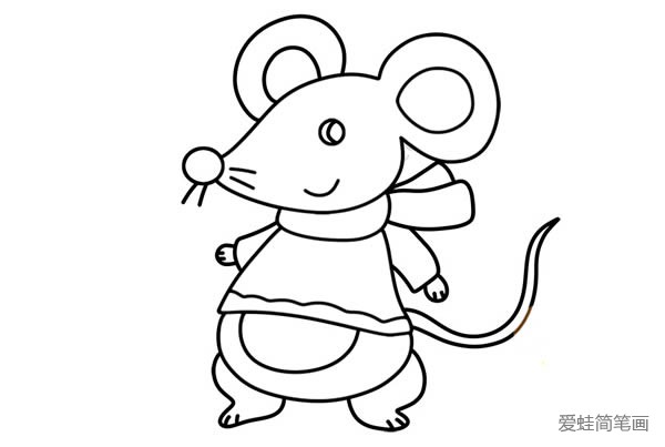 迎新年的老鼠简笔画