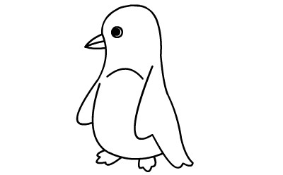 儿童简笔画企鹅的画法