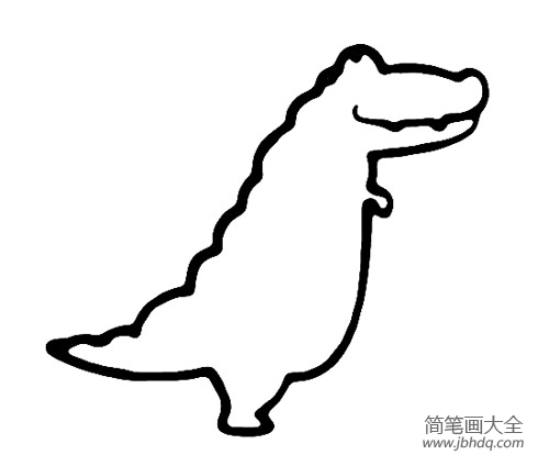 儿童动物简笔画鳄鱼的画法