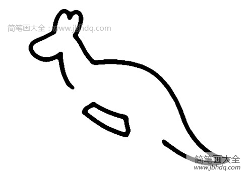 袋鼠简笔画画法