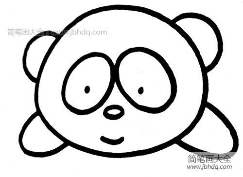 可爱熊猫简笔画画法
