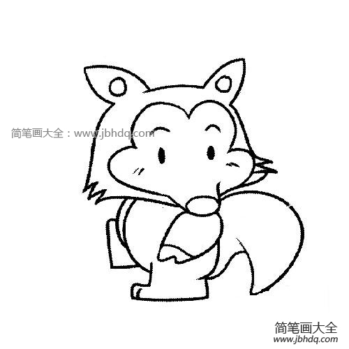 卡通小狼简笔画大全